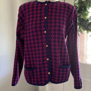 ❤️Hasting & Smith Sweater NWT M Purple & Black